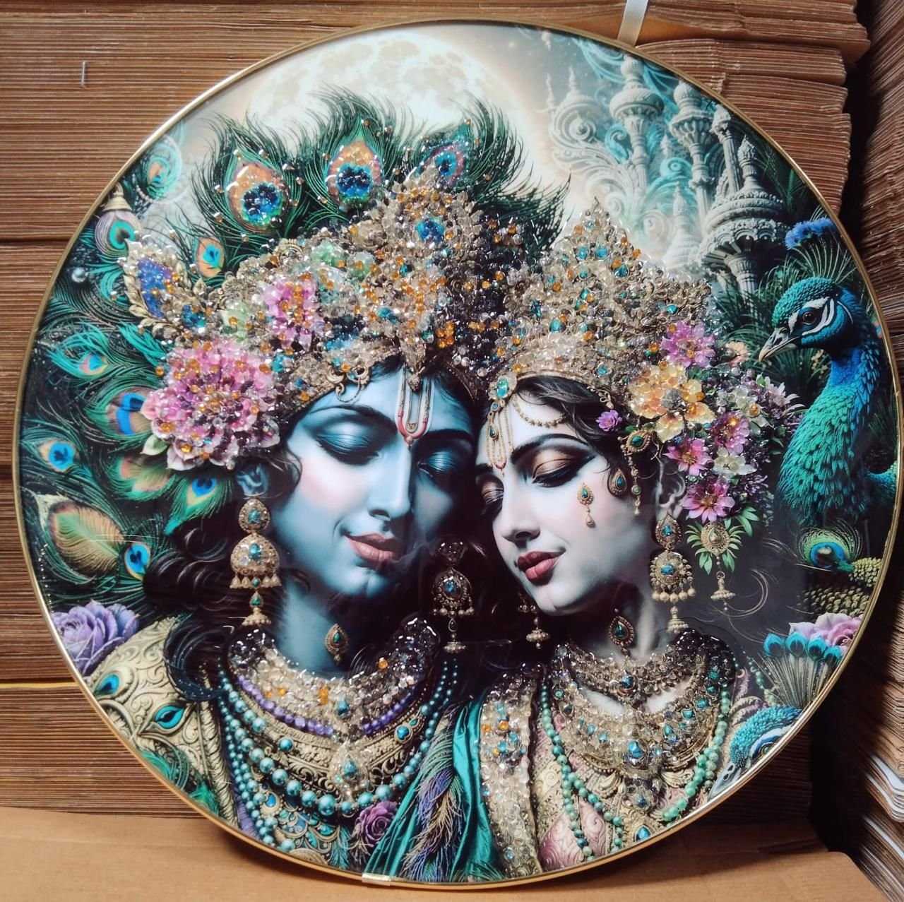 Radha Krishna Sacred Crystal Art